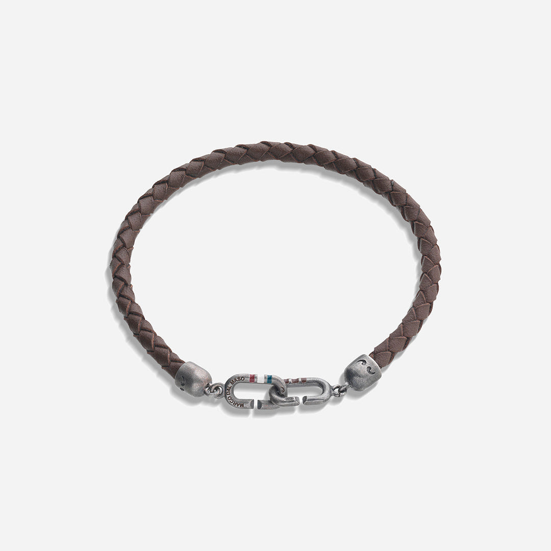 LINK Single Enamel and Leather Bracelet