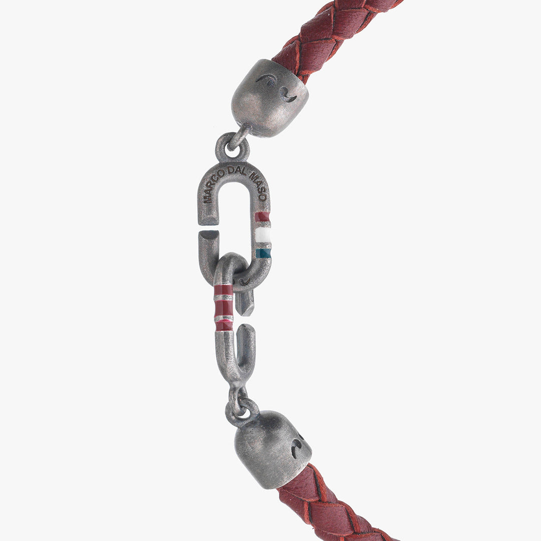 LINK Single Enamel and Leather Bracelet