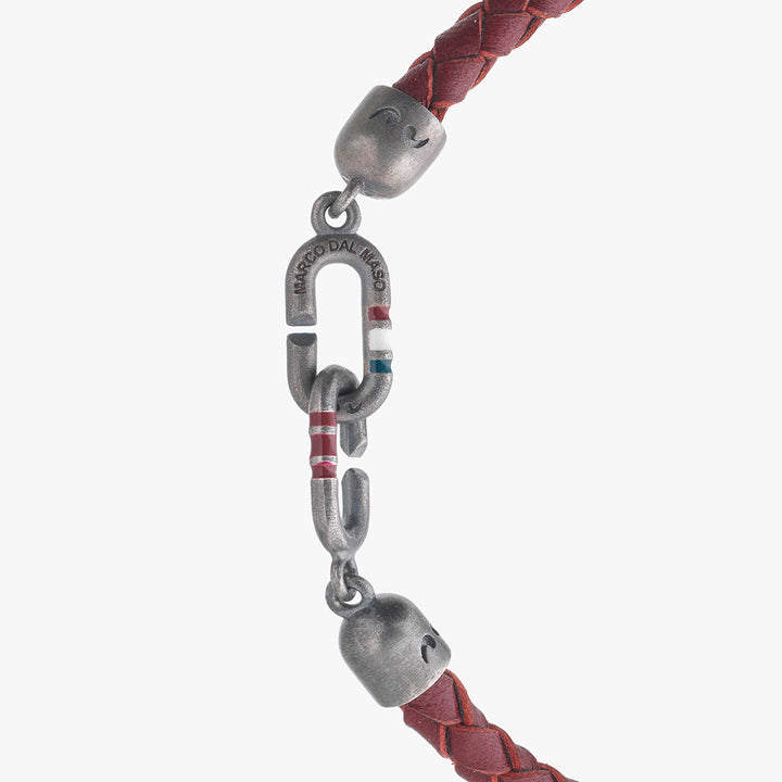 LINK Single Enamel and Leather Bracelet