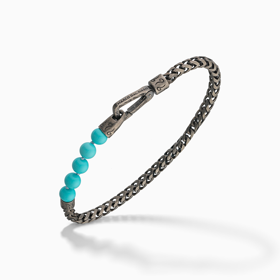 ULYSSES Beaded Turquoise Single Chain Bracelet