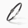 ACIES Triple Black Matte Roller Bracelet with Black Diamonds and Black Enamel