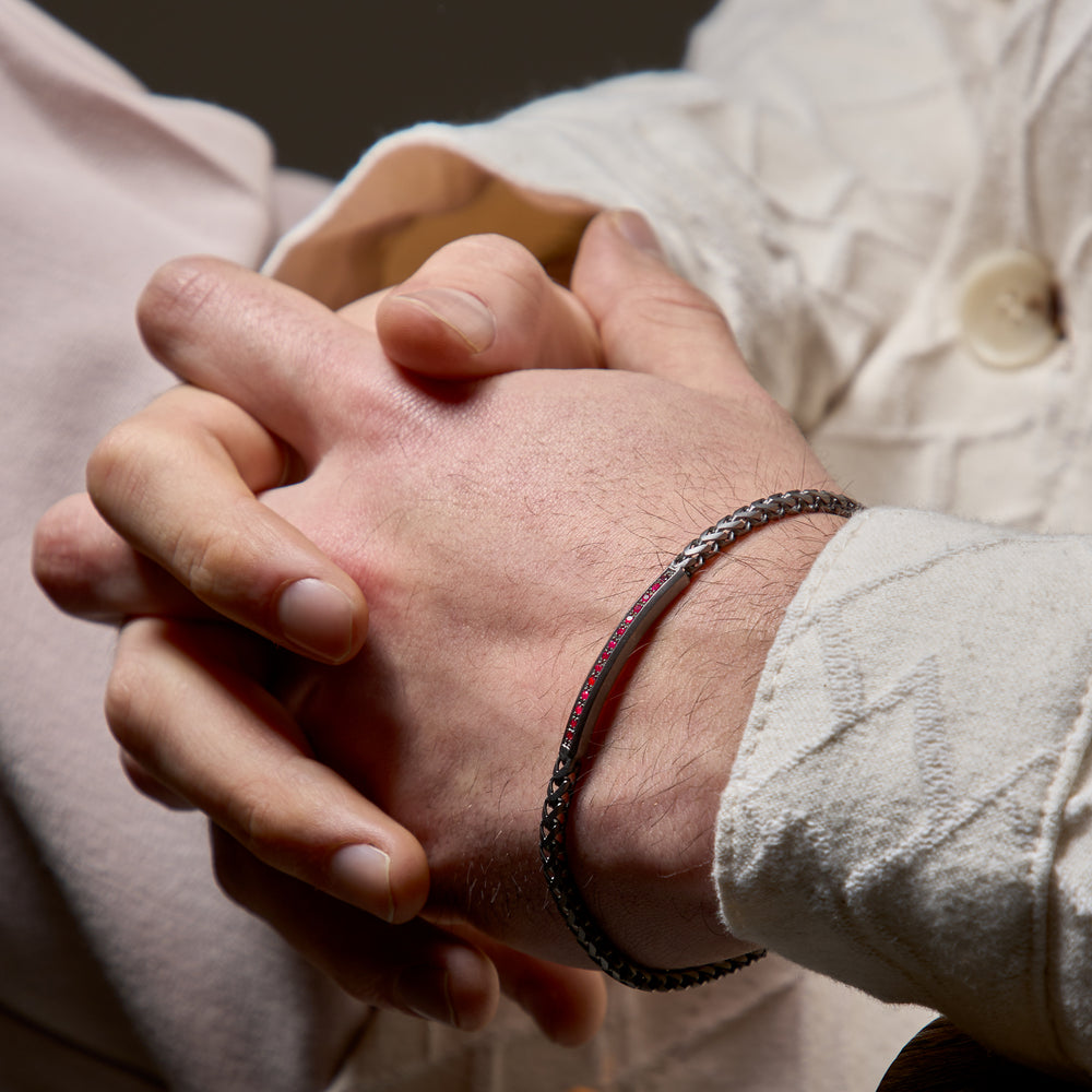 Bracciale ID ULYSSES con diamanti neri