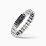 GLADIATOR Slim Bracelet, Polished, Oxidized Silver, Black Diamonds