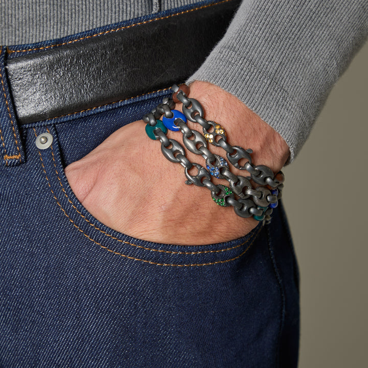 Marco Dal Maso Ulysses Marine Chain Bracelet Tsavorite-Lifestyle View