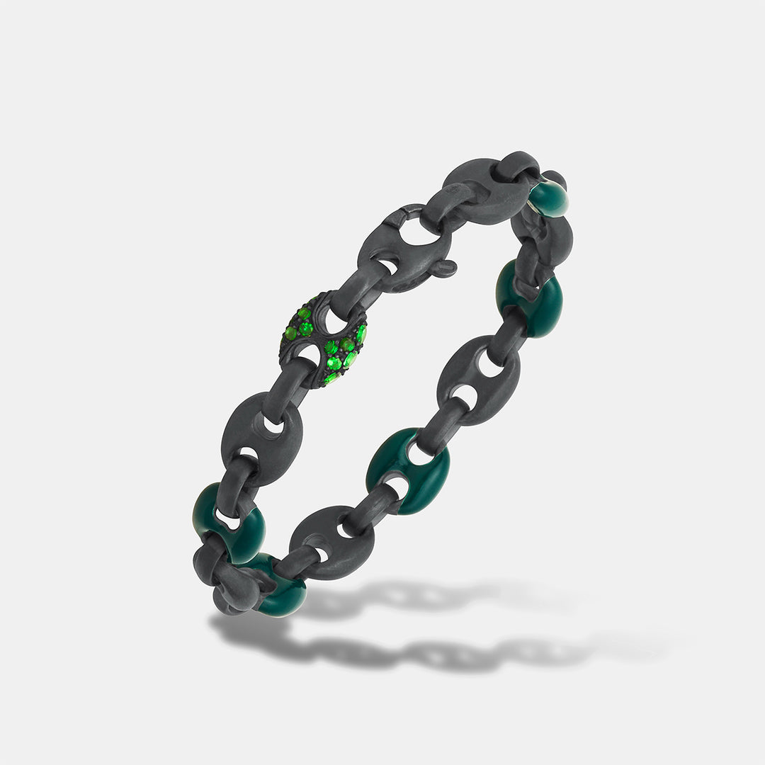 ULYSSES Marine Chain Bracelet with Tsavorite