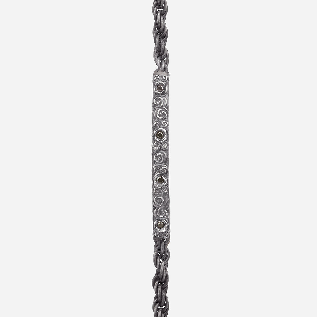 Diamonds N Roses Black Diamonds Bracelet-Straight View