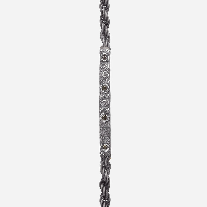 Diamonds N Roses Black Diamonds Bracelet-Straight View