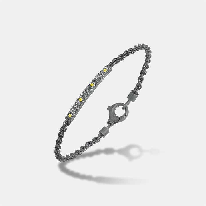 Diamonds N Roses Yellow Sapphires Bracelet-Standard View