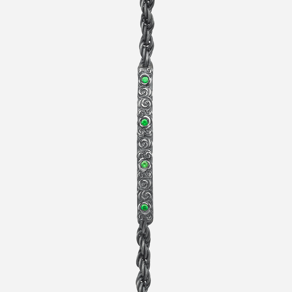 Diamonds N Roses Tsavorite Bracelet-Straight View