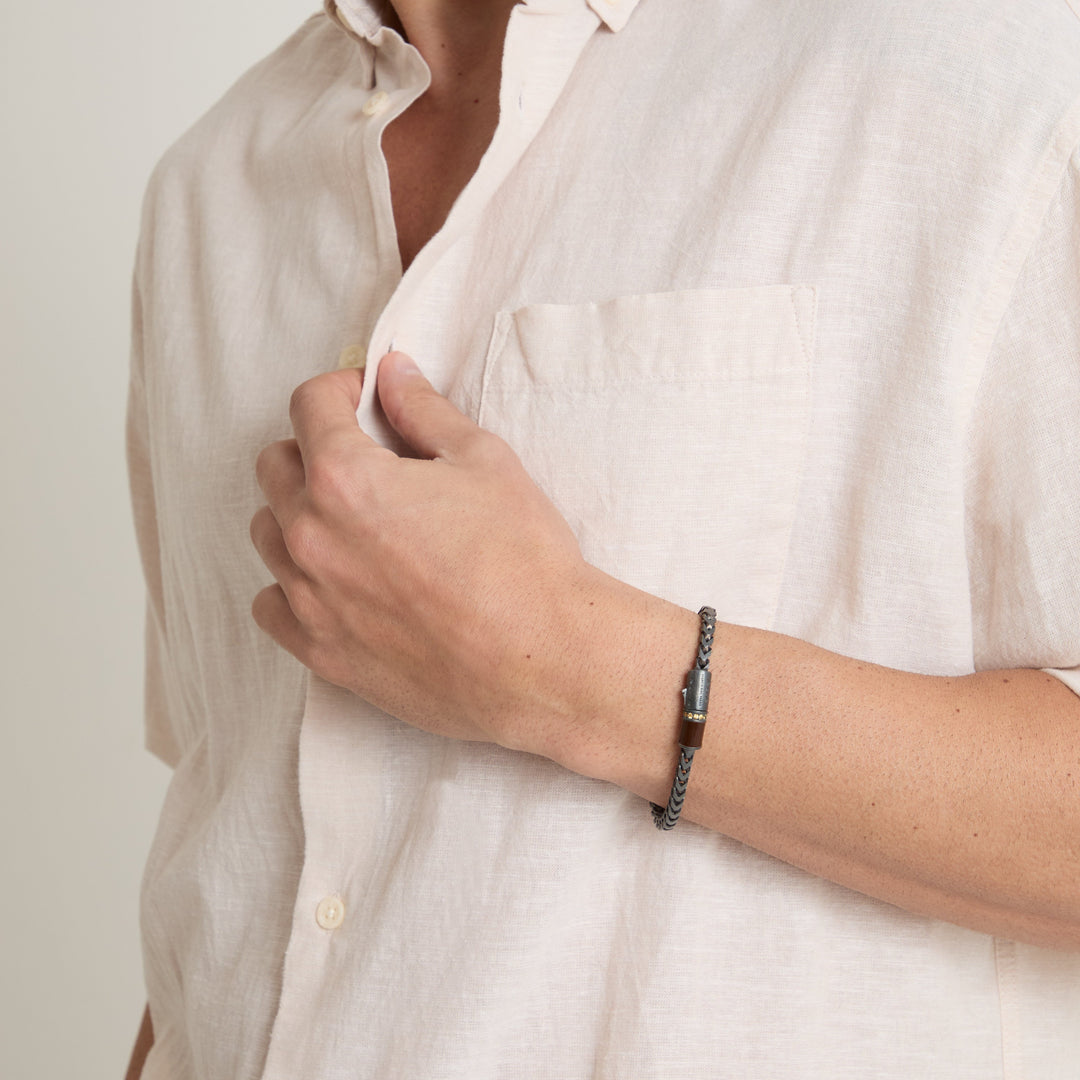 ULYSSES BLOCK CHEVRON CHAIN & ENAMEL BRACELET