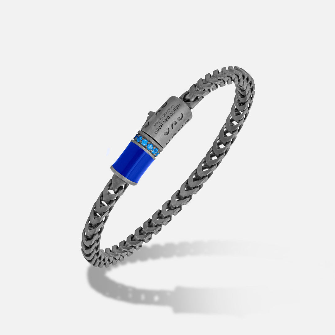 ULYSSES BLOCK CHEVRON CHAIN & ENAMEL BRACELET