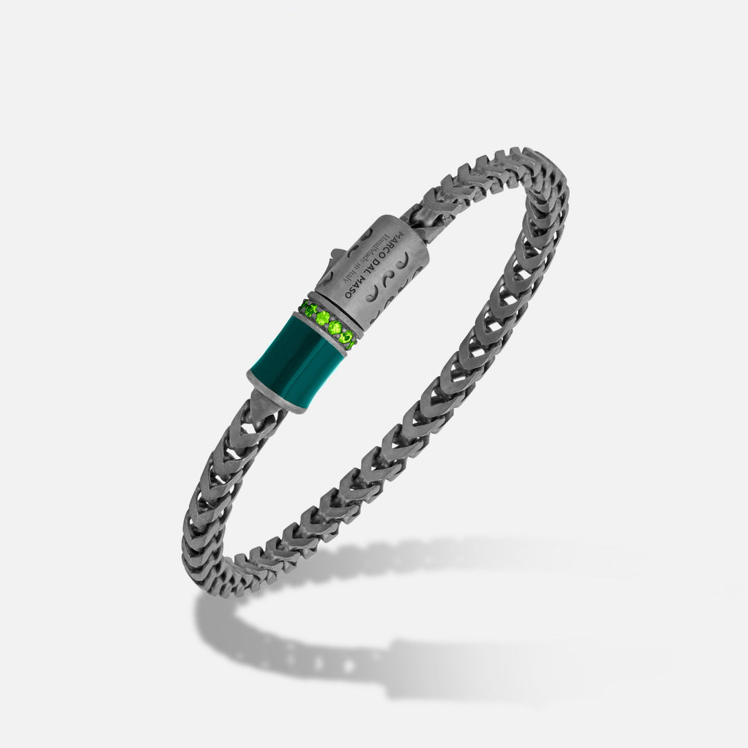 ULYSSES BLOCK CHEVRON CHAIN & ENAMEL BRACELET