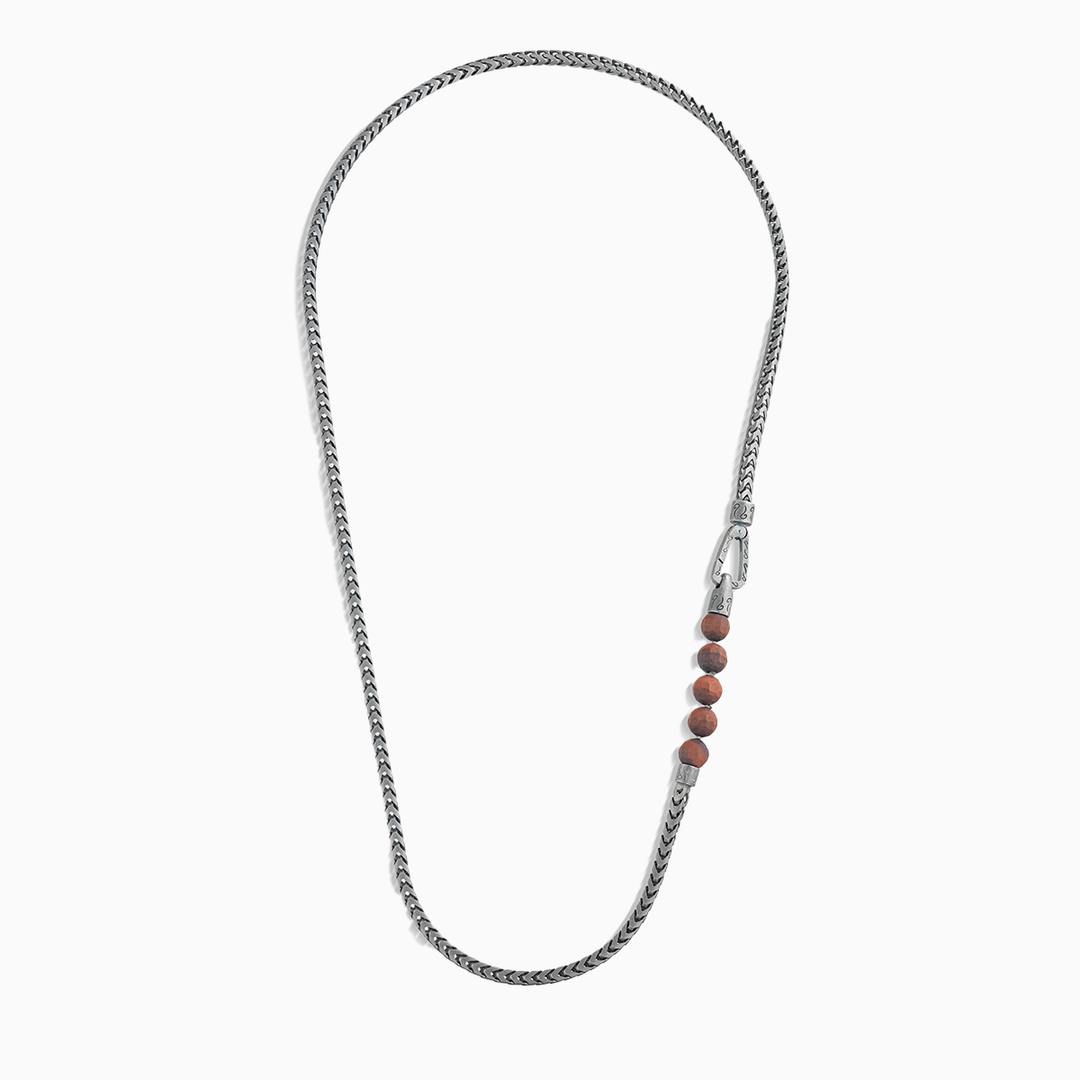 ULYSSES Red Tiger Eye Chain Necklace