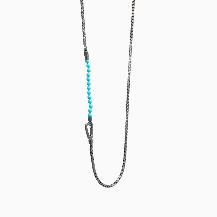 ULYSSES Mini Turquoise Beads Chain Necklace-Straight View