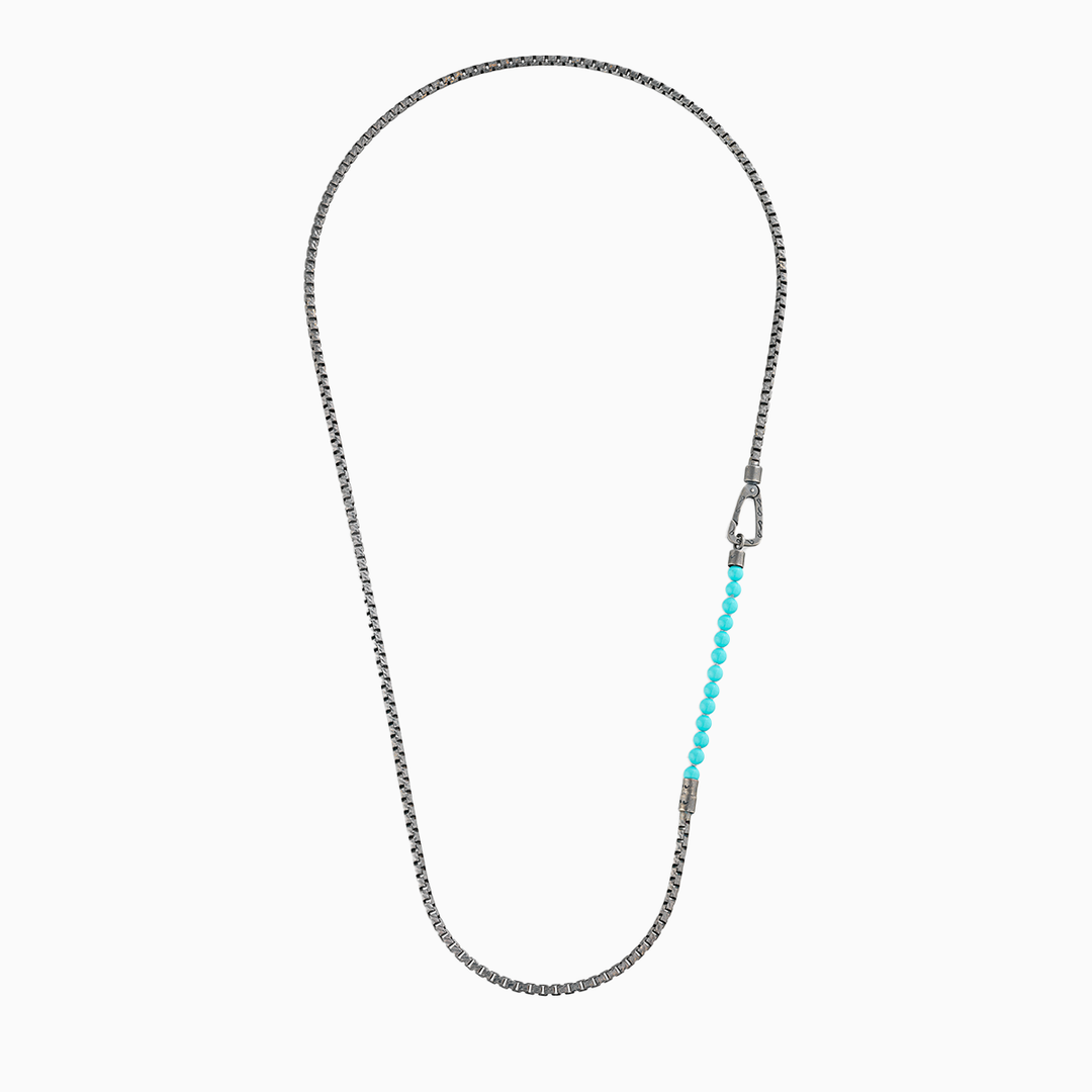 ULYSSES Mini Turquoise Beads Chain Necklace-Standard View