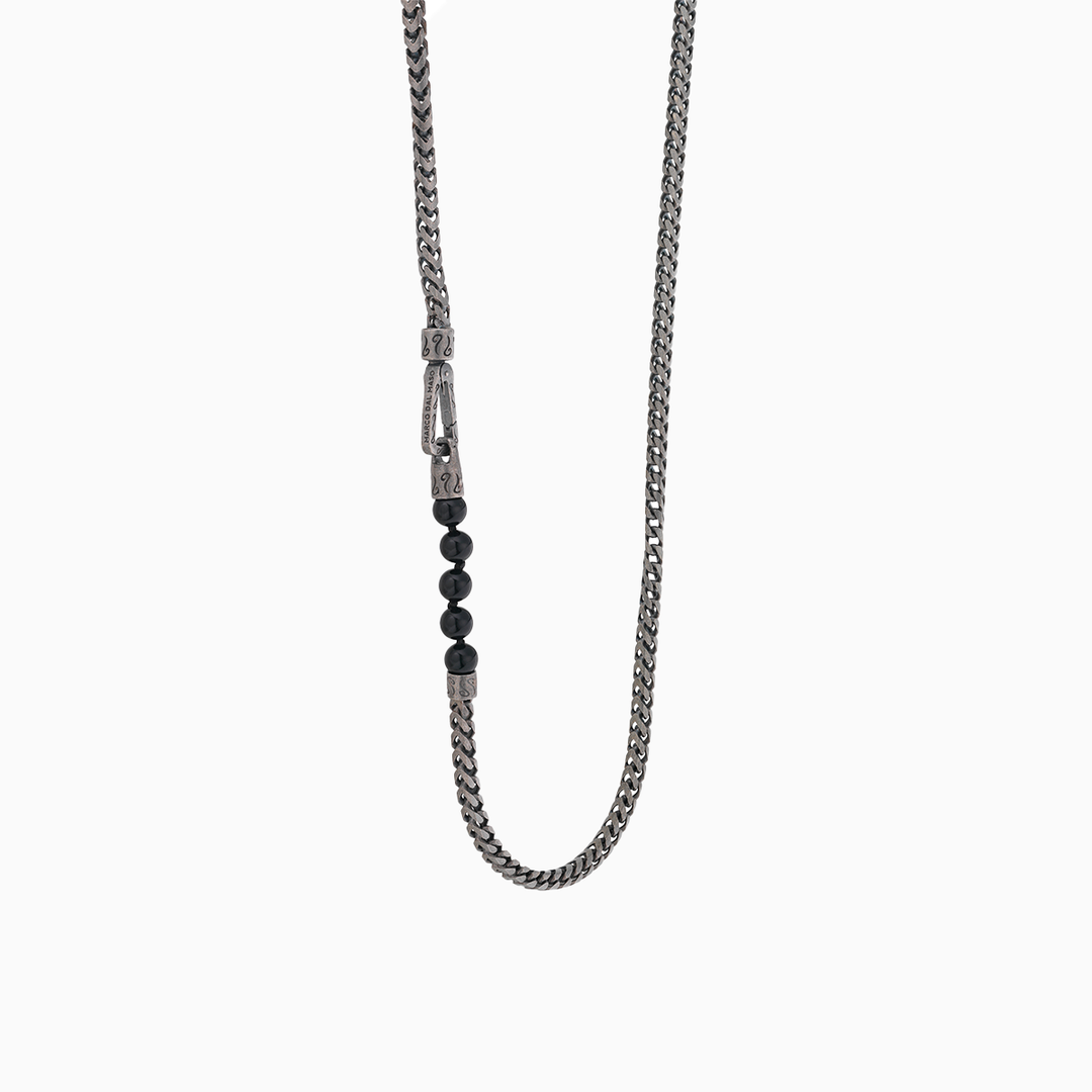 ULYSSES Onyx Beads Chain Necklace