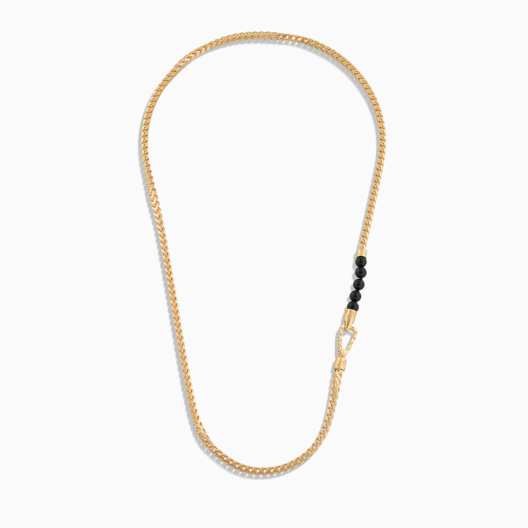 Ulysses 6mm Onyx Bead Chain Necklace