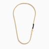 Ulysses 6mm Onyx Bead Chain Necklace , Matte Yellow Gold Vermeil, Onyx-Standard View