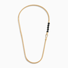 Ulysses 8mm Onyx Bead Chain Necklace , Matte Yellow Gold Vermeil, Onyx-Standard View