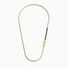 Ulysses 4mm Onyx Bead Chain Necklace , Matte Yellow Gold Vermeil, Onyx-Standard View