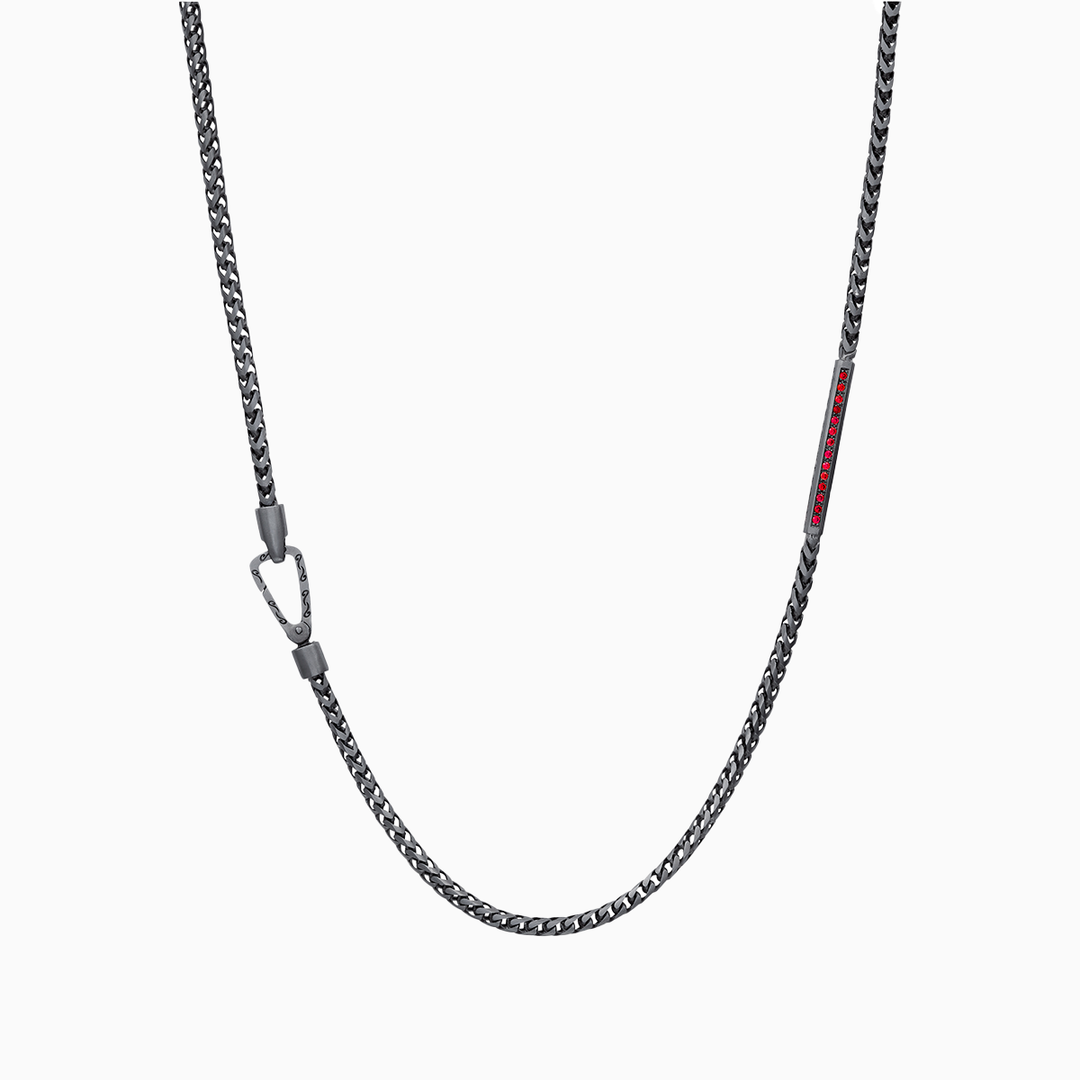 ULYSSES ID Necklace with Red Sapphires