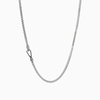 Ulysses Thick ID Necklace, Matte Silver, Black Diamond-Straight View