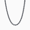 Ulysses Facetted Necklace, Oxidized Silver-Standard View