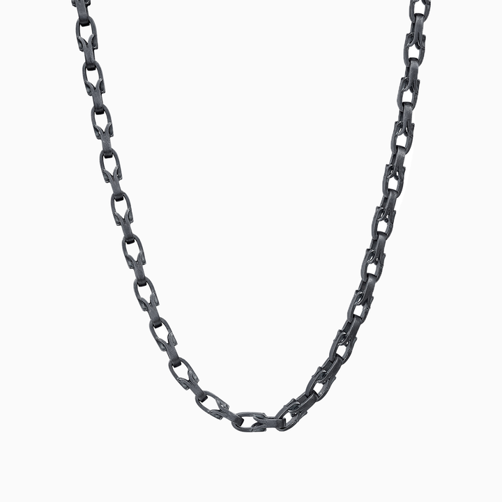 ULYSSES Crown Necklace in Oxidized Silver-Standard View