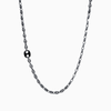 ULYSSES Enamel Marine Chain with Black Enamel in Oxidized Silver-Standard View