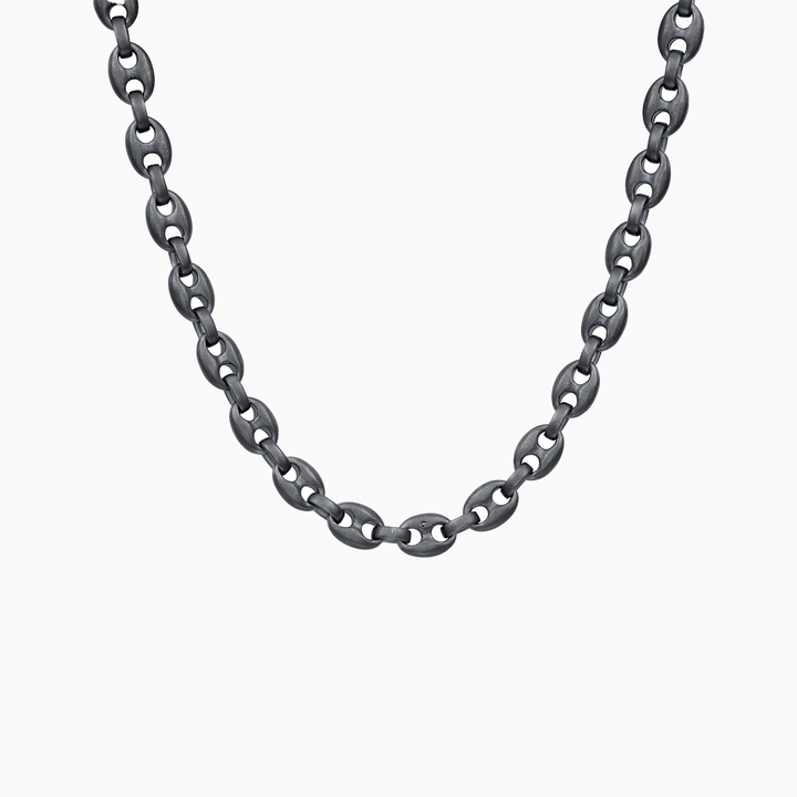 ULYSSES Bold Marine Necklace in Oxidized Silver-Standard View