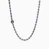 ULYSSES Diamonds Single Marine Chain in Oxidized Silver with Black Diamonds-Standard View