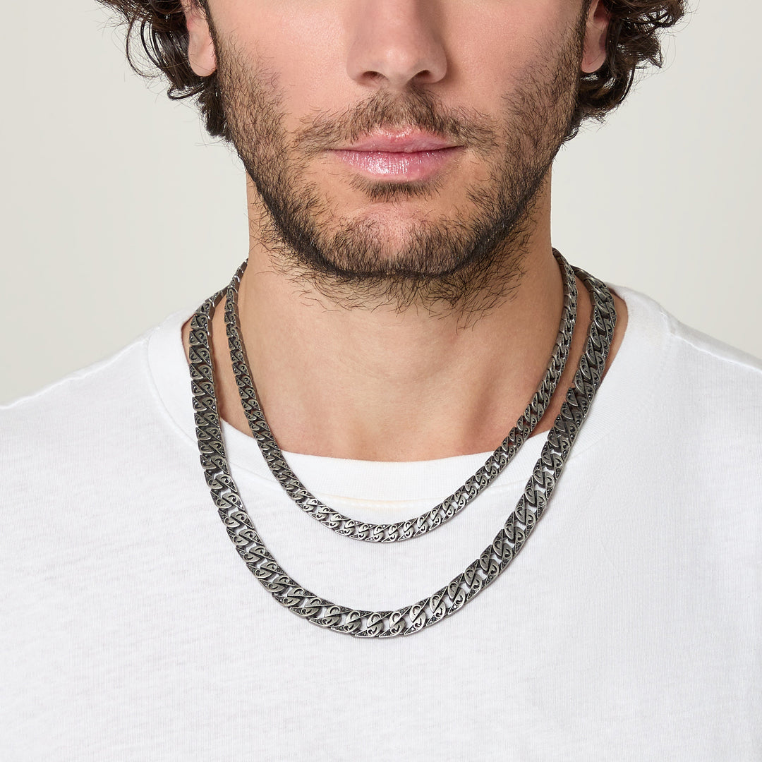 FLAMING TONGUE 6MM Necklace with Pave Diamonds