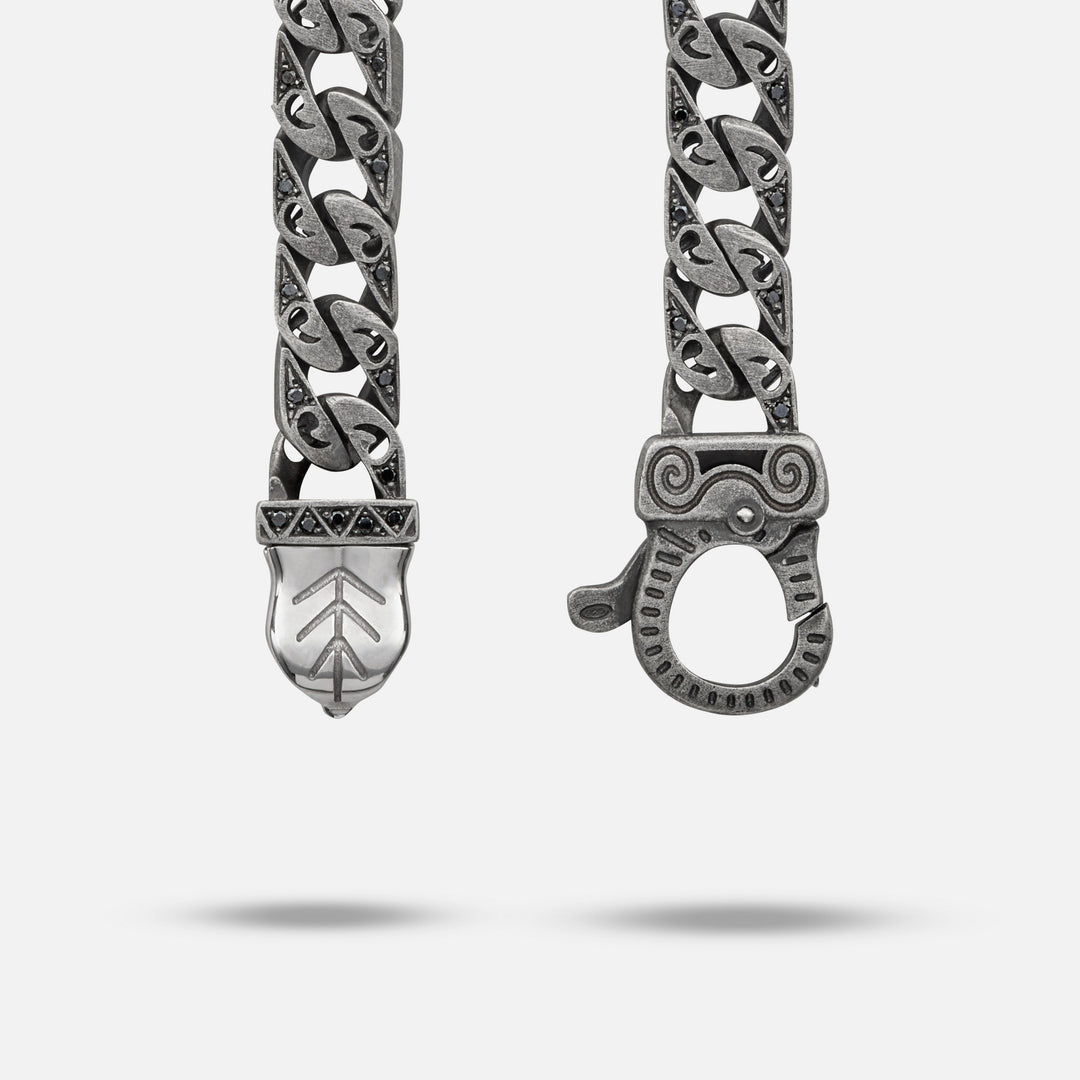 FLAMING TONGUE 6MM Necklace with Pave Diamonds