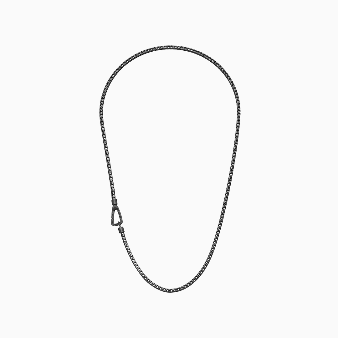 ULYSSES Mesh Oxidized Silver Necklace-Standard View