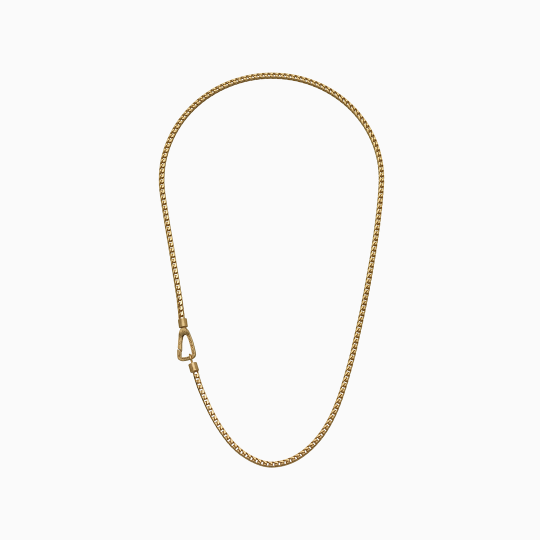 ULYSSES Mesh 18K Yellow Gold Matte Vermeil Necklace-Standard View