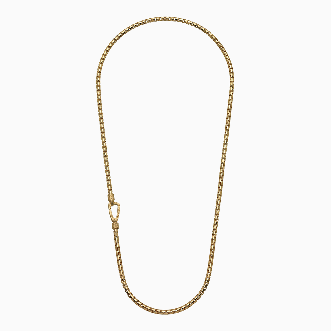 ULYSSES Carved Tubular 18K Yellow Gold Vermeil Necklace