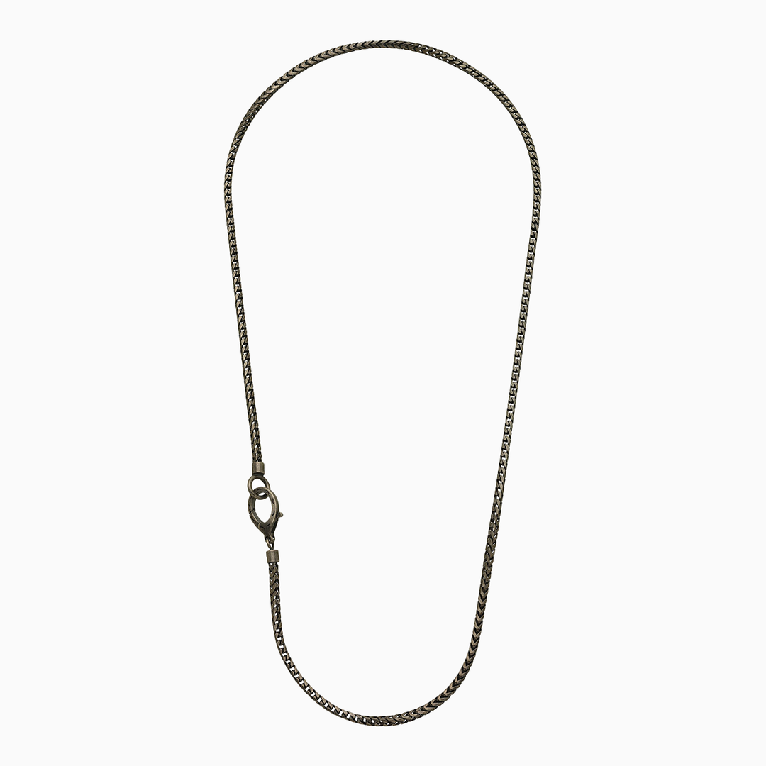 ULYSSES Mesh Oxidized Silver Necklace-Standard View