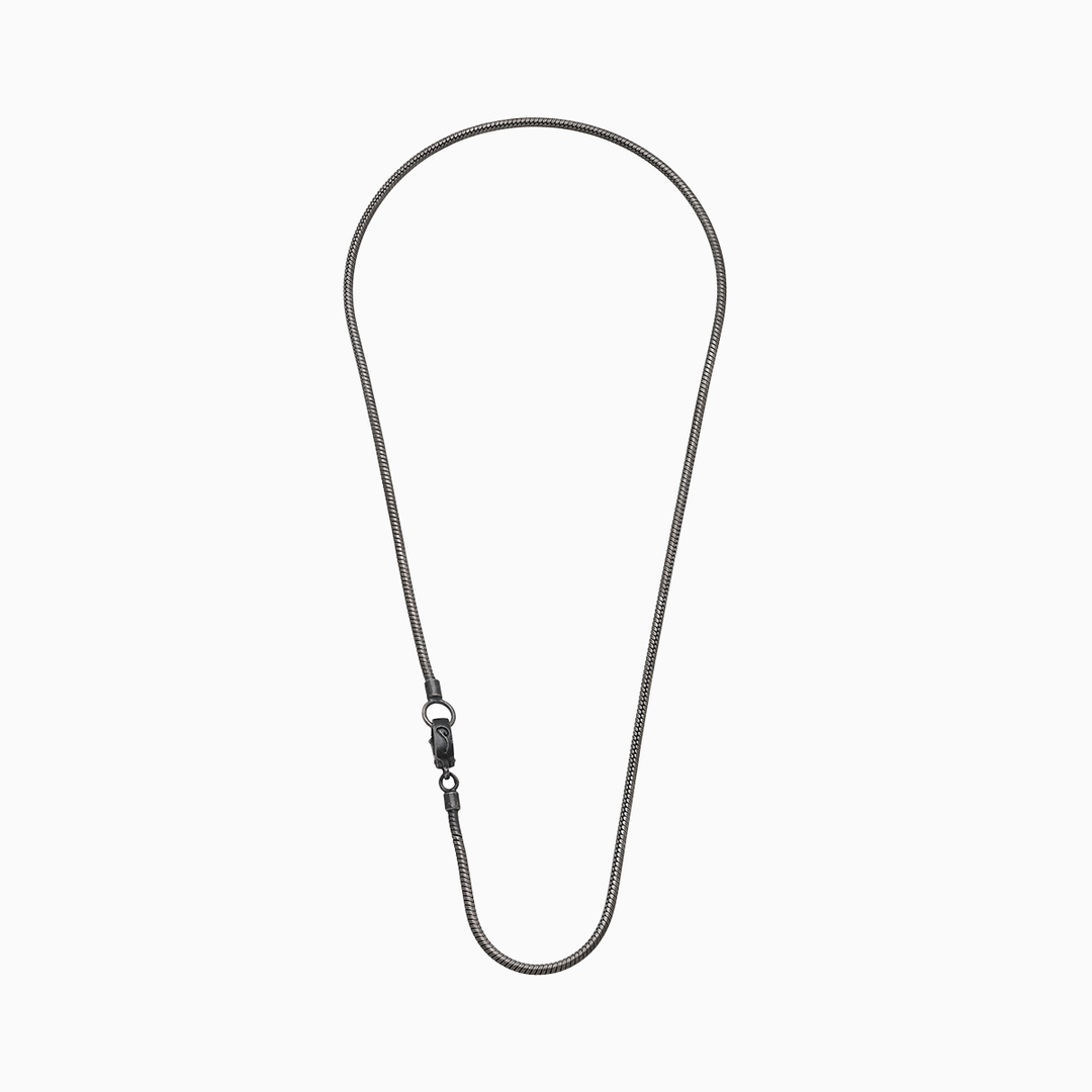 ULYSSES Classy Oxidized Silver Necklace-Standard View