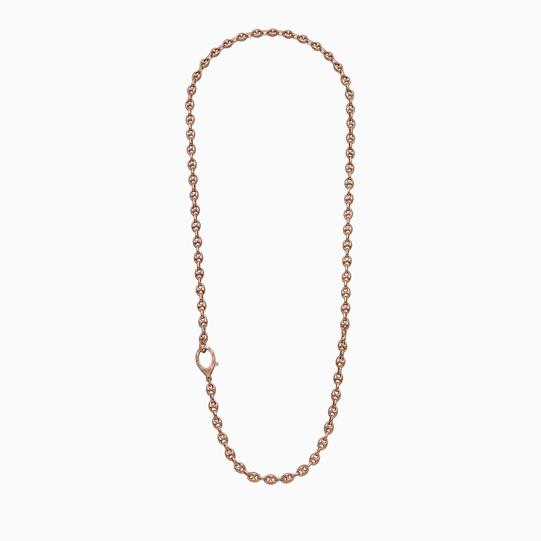 Collana Ulysses Marine in oro rosa 18 carati con catena lucida e chiusura opaca