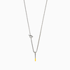 ULYSSES Dipped Oxidized Mini Pendant with Yellow Enamel-Standard View