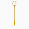 ULYSSES Long Drop 18K Yellow Gold Vermeil Earring with Yellow Enamel-Standard View