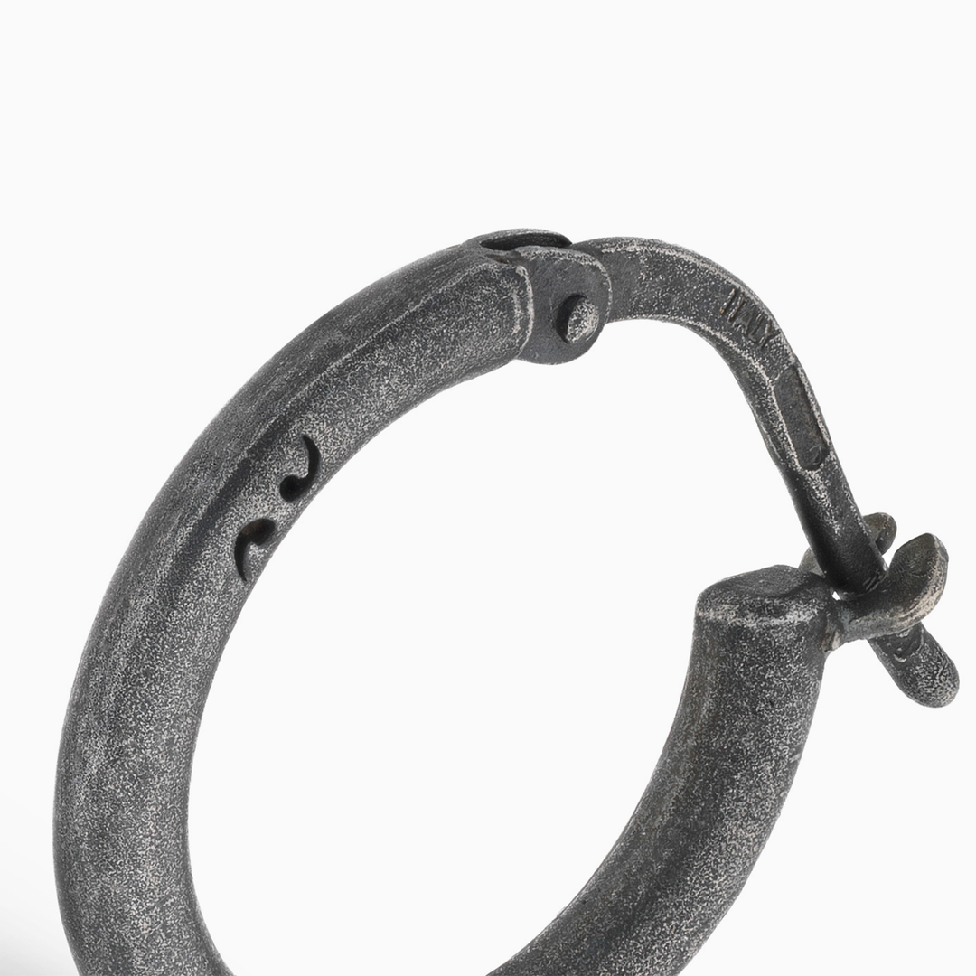 ULYSSES Slick Oxidized Hoop Earring-Standard View