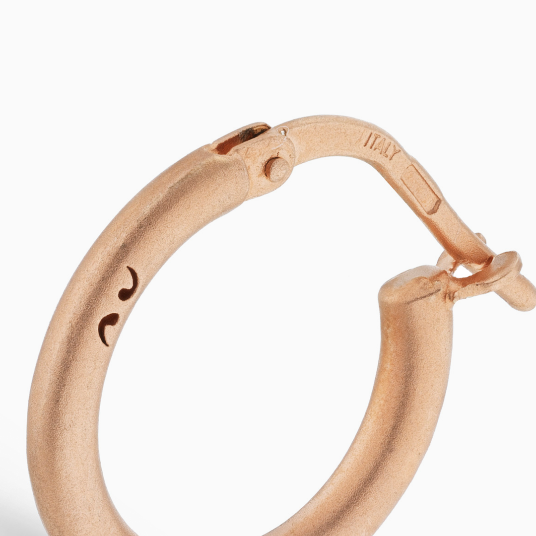 ULYSSES Slick 18K Matte Rose Gold Vermeil Hoop Earring-Standard View