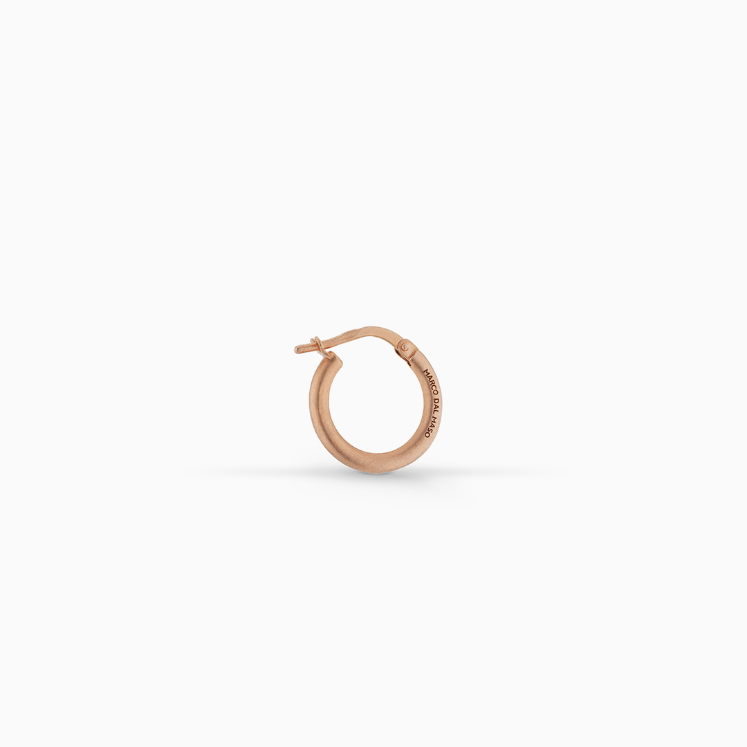 ULYSSES Slick 18K Matte Rose Gold Vermeil Hoop Earring-Straight View