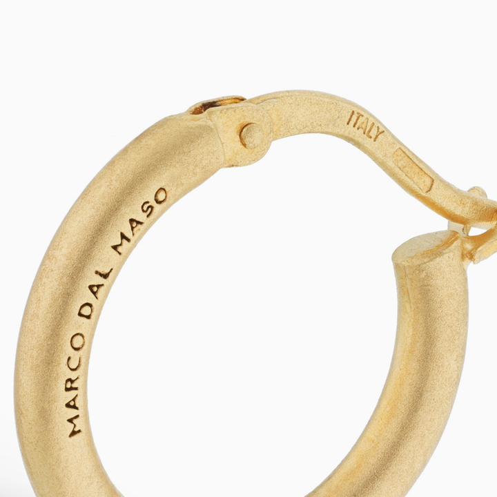 ULYSSES Slick 18K Matte Yellow Gold Vermeil Hoop Earring-Standard View