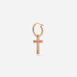 THE CROSS Pendant Earring, Matte Rose Gold Vermeil-Standard View