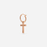 THE CROSS Pendant Earring, Matte Rose Gold Vermeil-Standard View