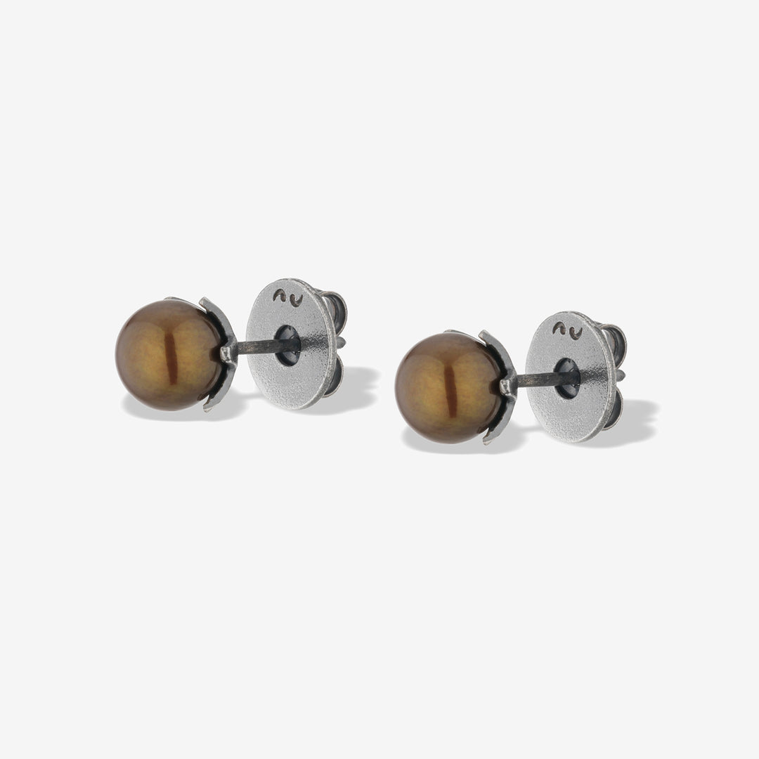 Calyx Mono Gold Pearl Earring