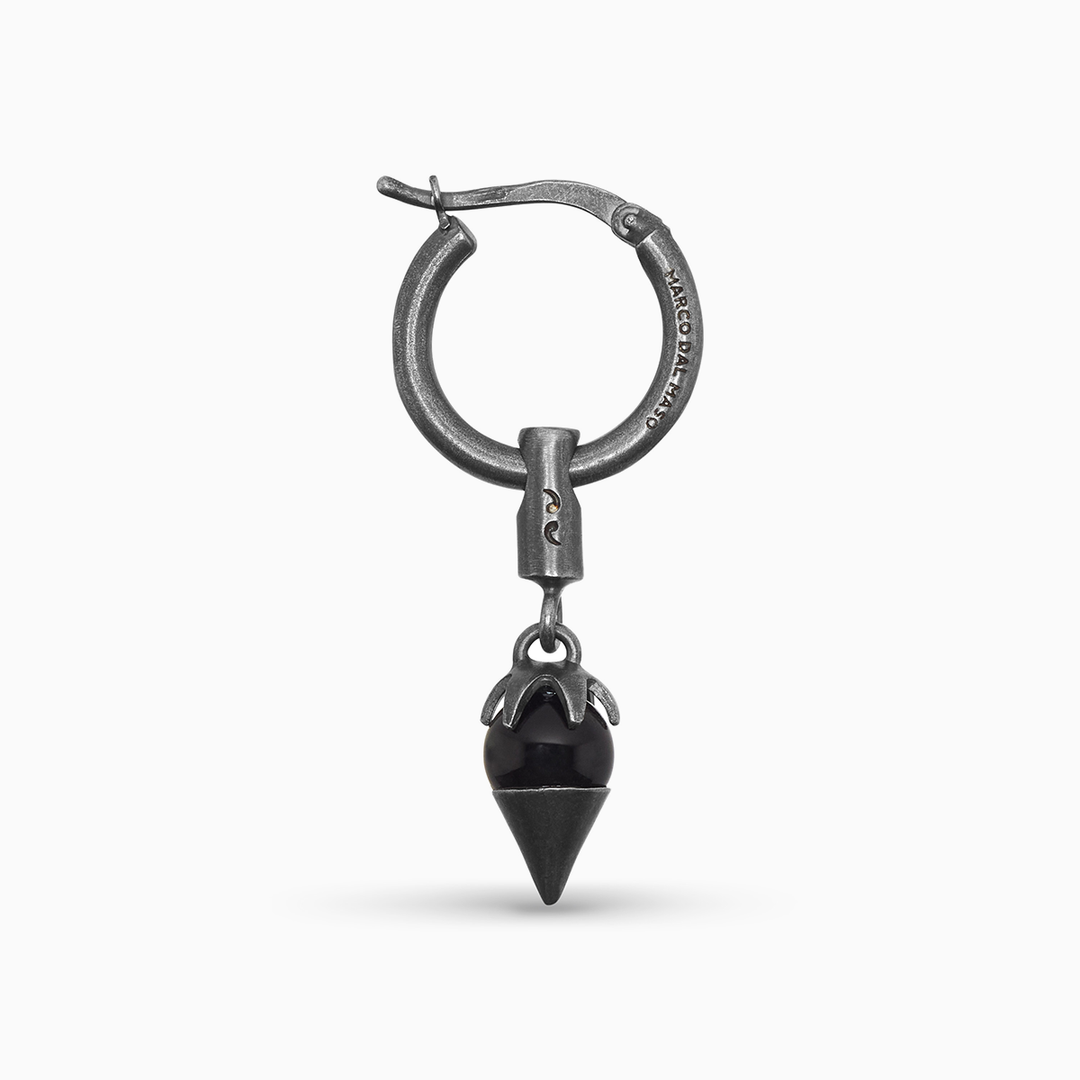 ULYSSES MIDNIGHT SHARD ONYX EARRING-Straight View