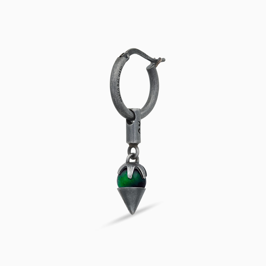 ULYSSES Midnight Shard Green Agate Earring